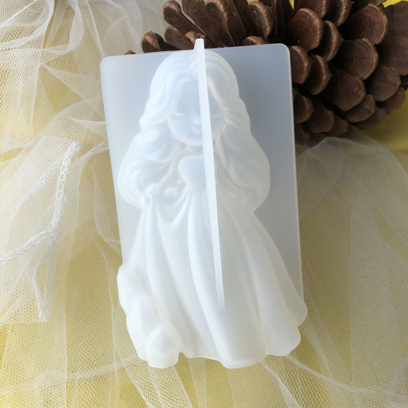 Soap Making Organic - 3D Cute Princess Silicone Candle Mould