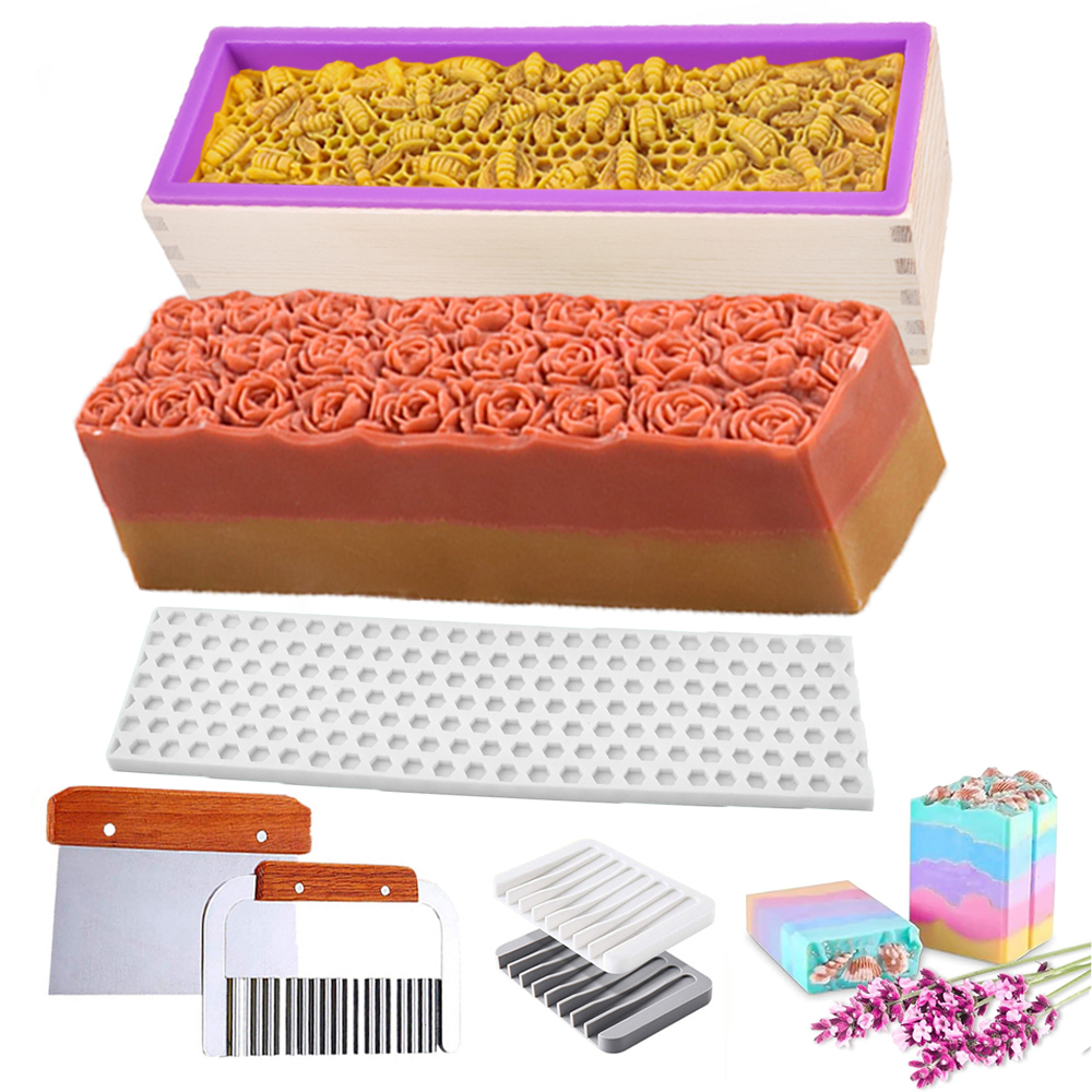 Soap Making Experiment - 1.2L Wooden Box Soap Mold Making