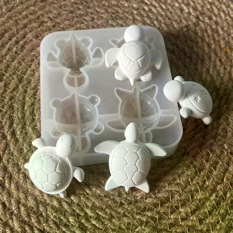 Soap Making Organic - Four Turtles Plaster Silicone Molds DIY