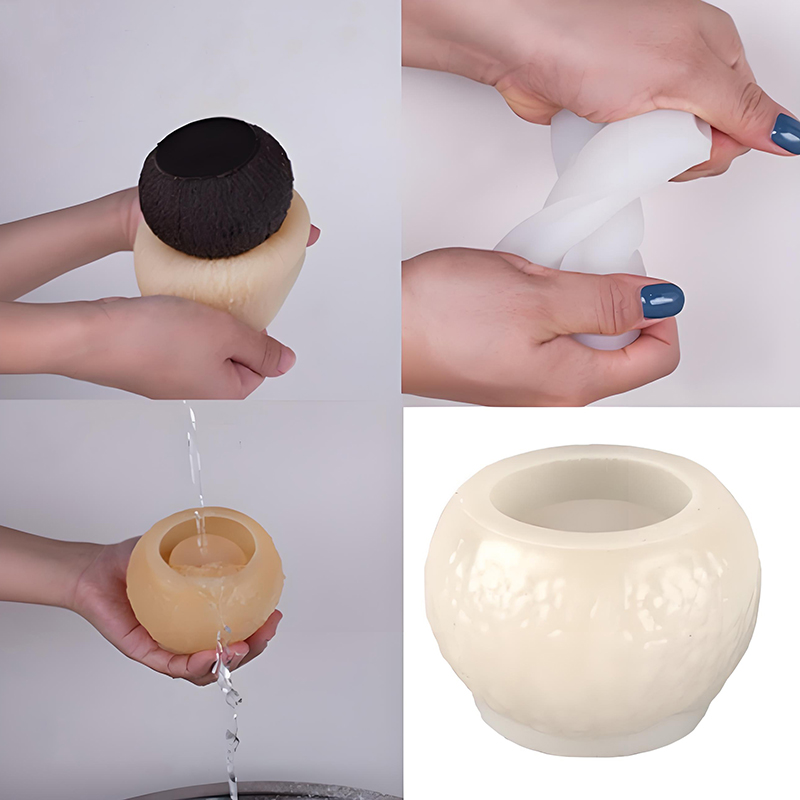 Soap Making Organic - 3D Simulation Coconut Silicone Mold Aromatherapy