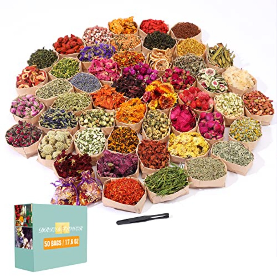 Soap Making Experiment - Dried Flowers, 50 Bags 100% Natural