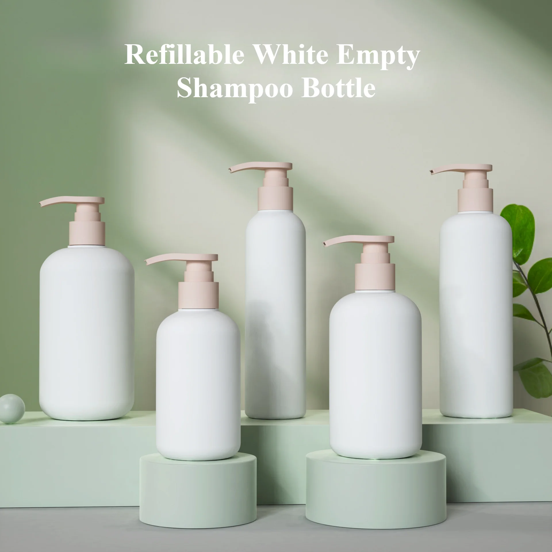 Soap Making Jug - 300ml/500ml Refillable White Empty Plastic Pump