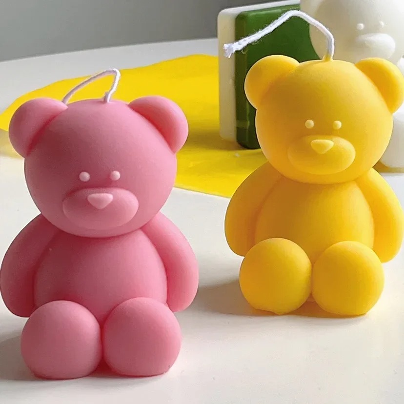 3D Cute Cartoon Bear Silicone  - đánh giá và giá Soap Making Experiment