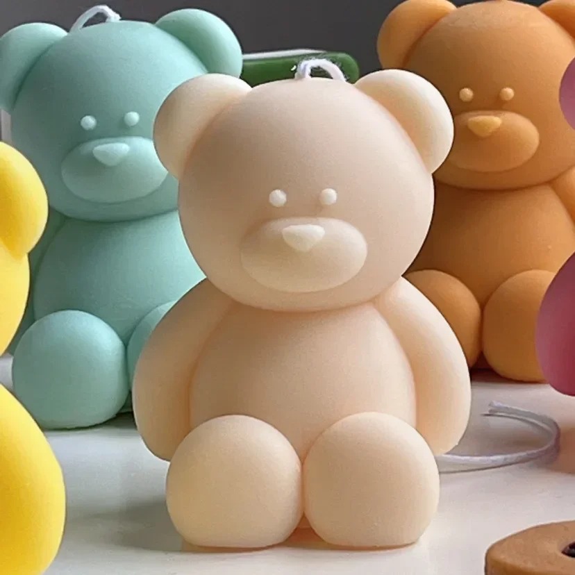 3D Cute Cartoon Bear Silicone  - đánh giá và giá Soap Making Experiment