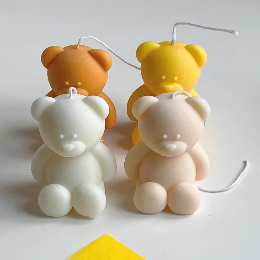 3D Cute Cartoon Bear Silicone  - đánh giá và giá Soap Making Experiment