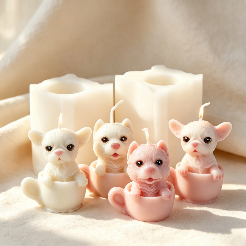 Cute Dog Cup Shaped Silicone M - đánh giá và giá Soap Making Jug