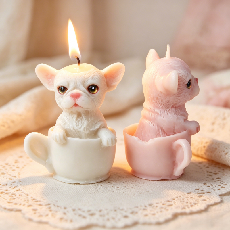 Cute Dog Cup Shaped Silicone M - đánh giá và giá Soap Making Jug