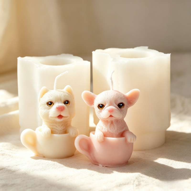 Cute Dog Cup Shaped Silicone M - đánh giá và giá Soap Making Jug