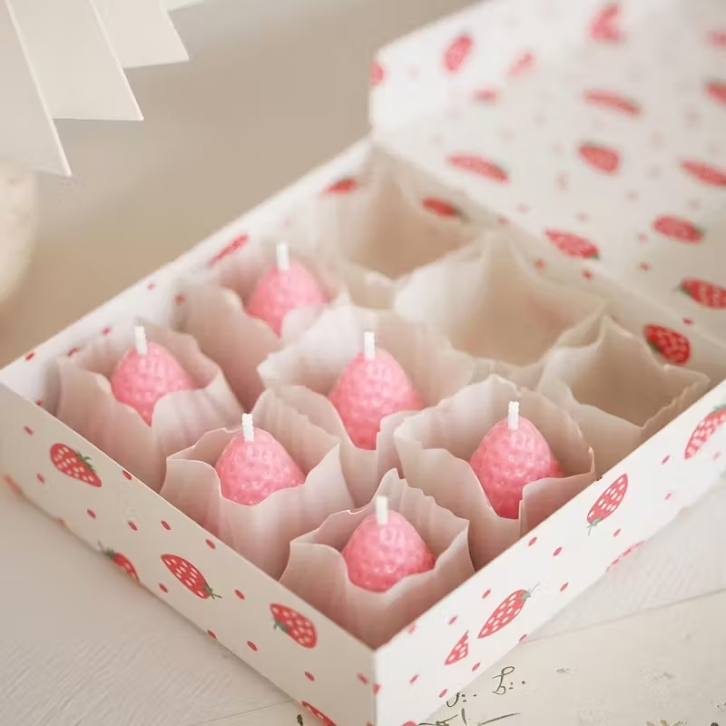 Strawberry Silicone Candle Mol - đánh giá và giá Soap Making Organic