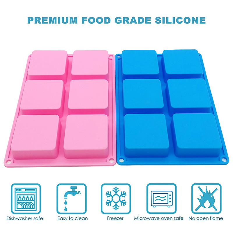 Square Soap Molds 6-Cavity Non - đánh giá và giá Soap Making Organic