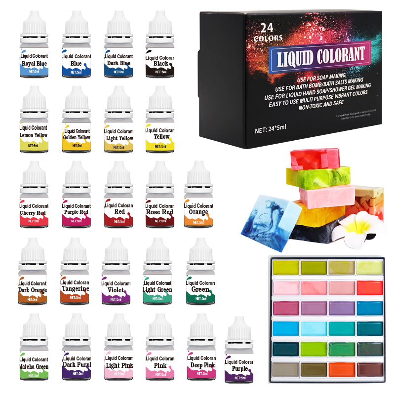 24-color bath ball soap dye –  - đánh giá và giá Soap Making Experiment