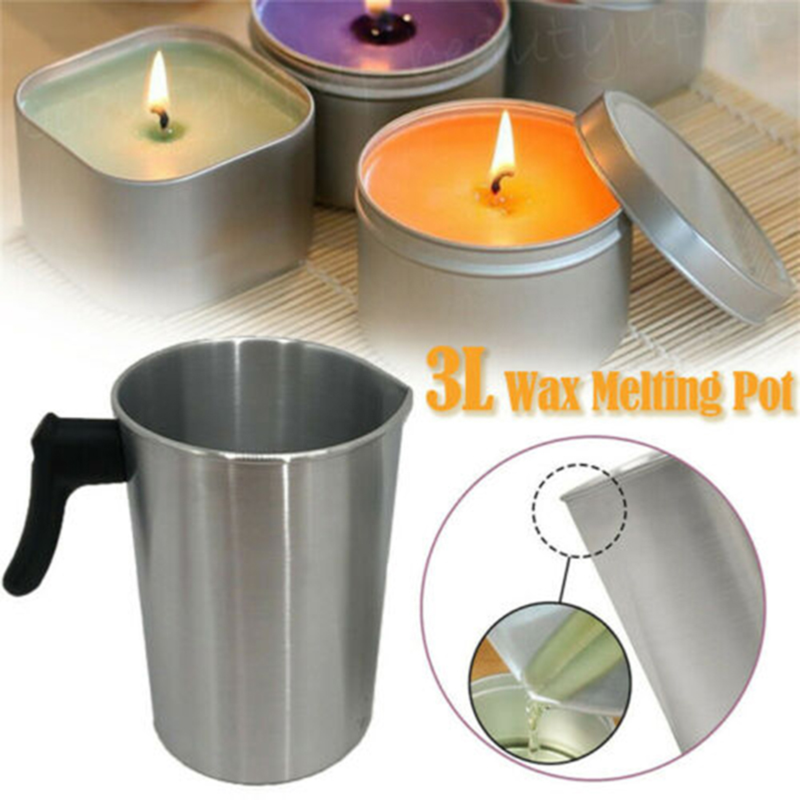 1.2L/1.8L/3L Aluminum Wax Melt - đánh giá và giá Soap Making Jug