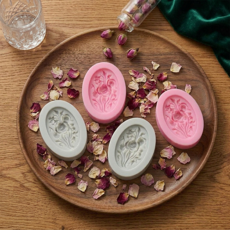 4 Silicone mold with flower sh - đánh giá và giá Soap Making Organic