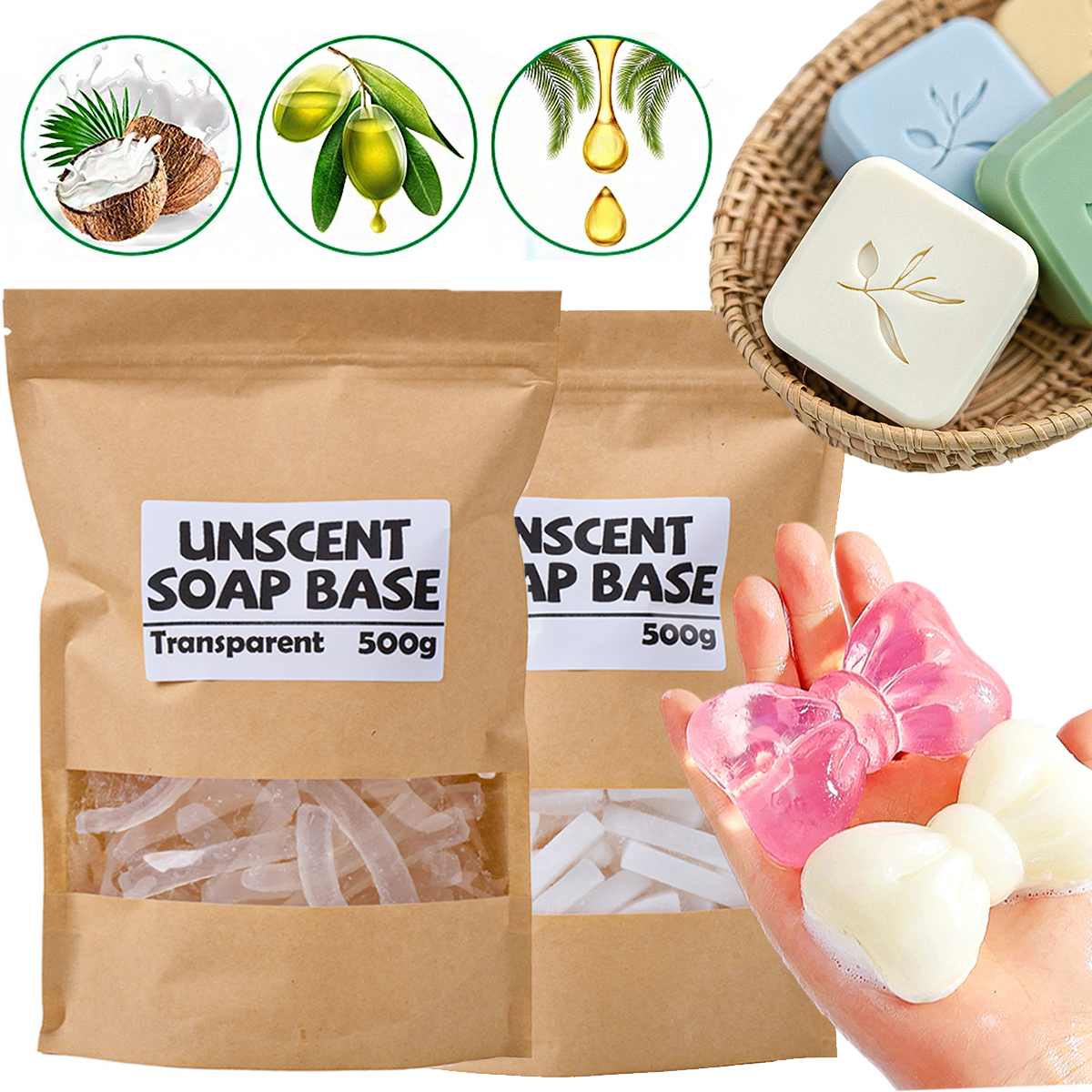500g/package Handmade Soap Bas - đánh giá và giá Soap Making With Soap Base